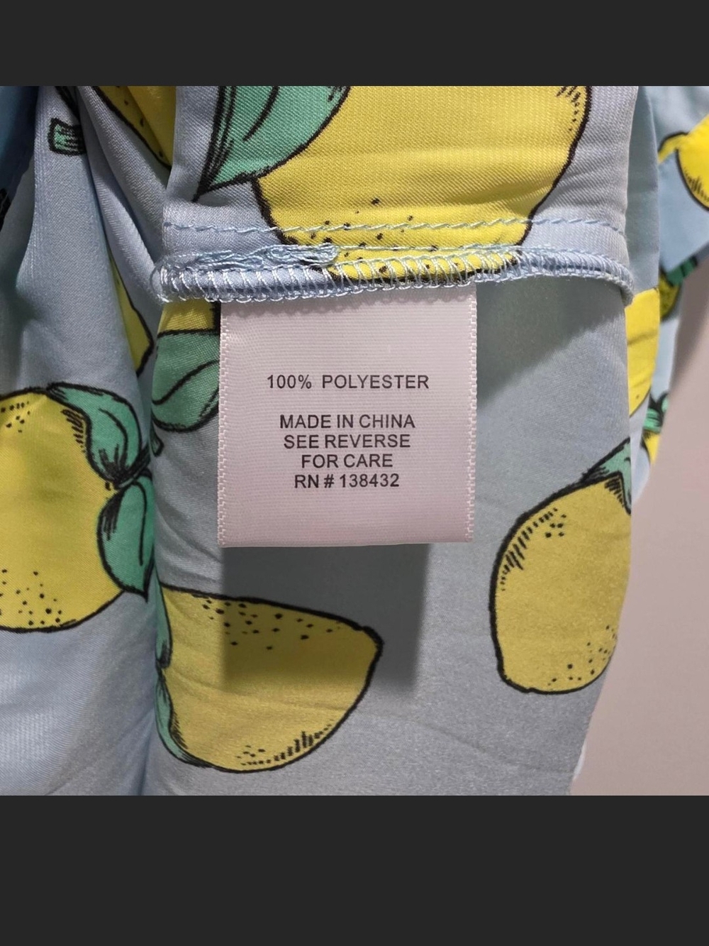 Modcloth Light Blue Lemon 🍋 Print Short Sleeve Top - Picture 4 of 4